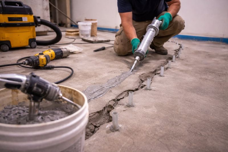 Cracked Basement Floor Repair in Elizabeth, CO