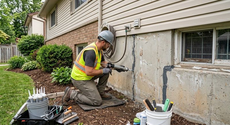 Foundation Crack Sealing in Elizabeth, CO