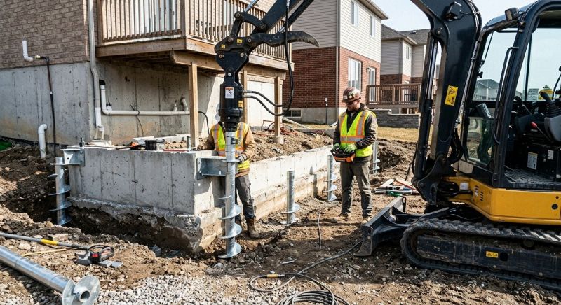 Helical Piers Installation in Elizabeth, CO